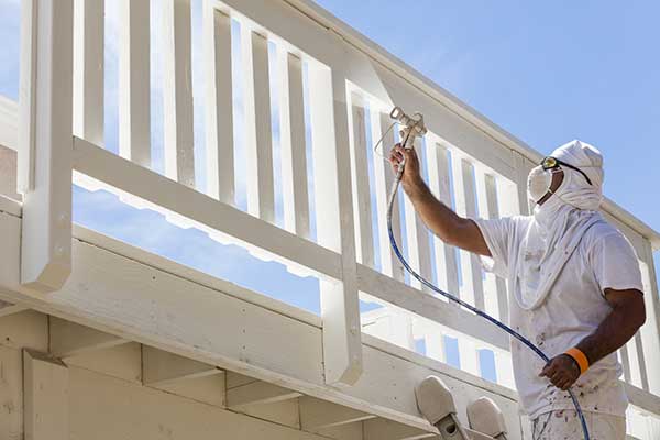 Deck Fence Painting