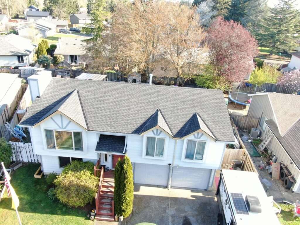 Residential roof replacement project completed for a homeowner in Eugene, Oregon by Armadas Exterior.