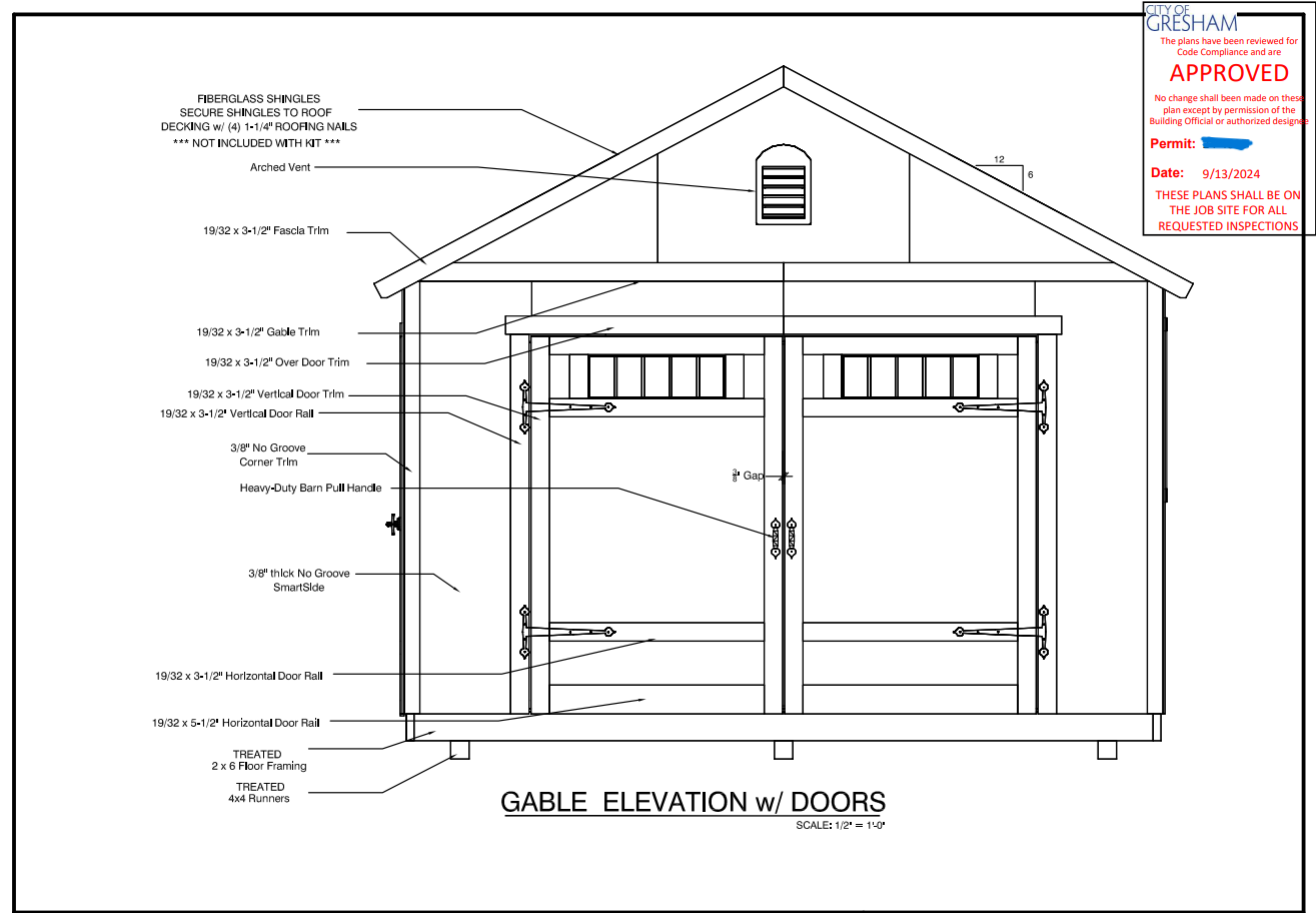 Front elevation blueprint drawing
