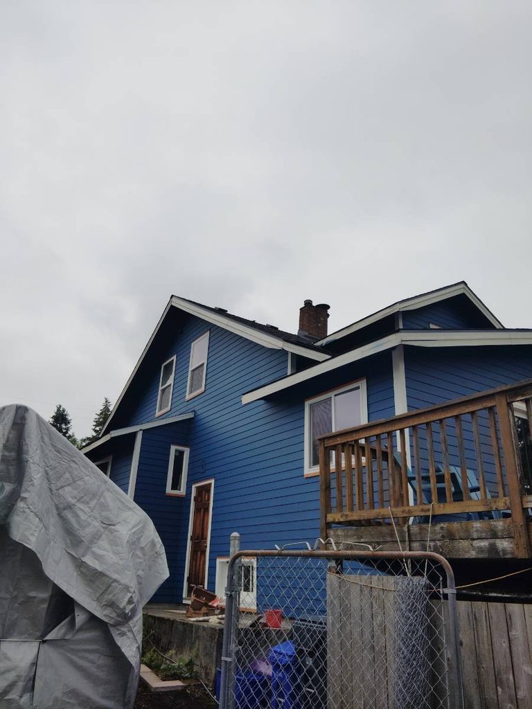 The customer is finishing his own paint and nearly ready for gutters