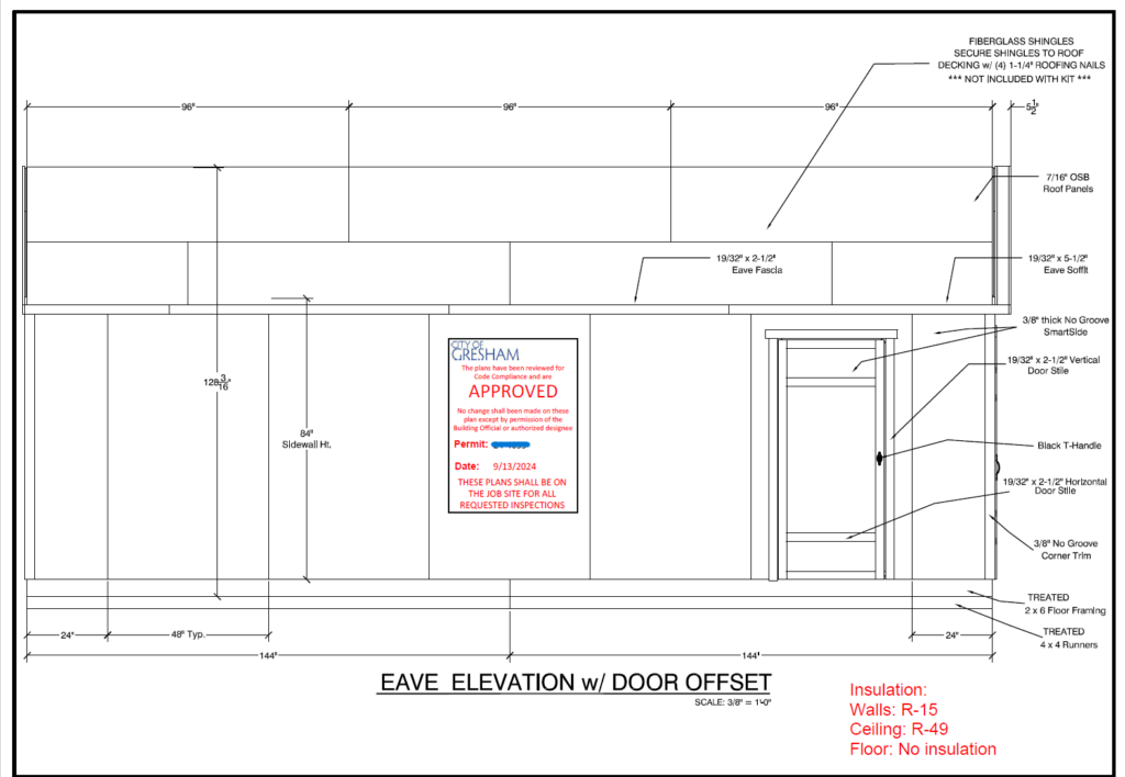 Side elevations blueprint drawing 