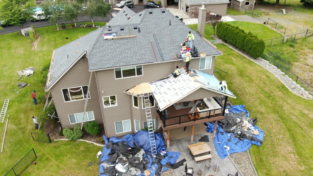 Roofing the back covered deck