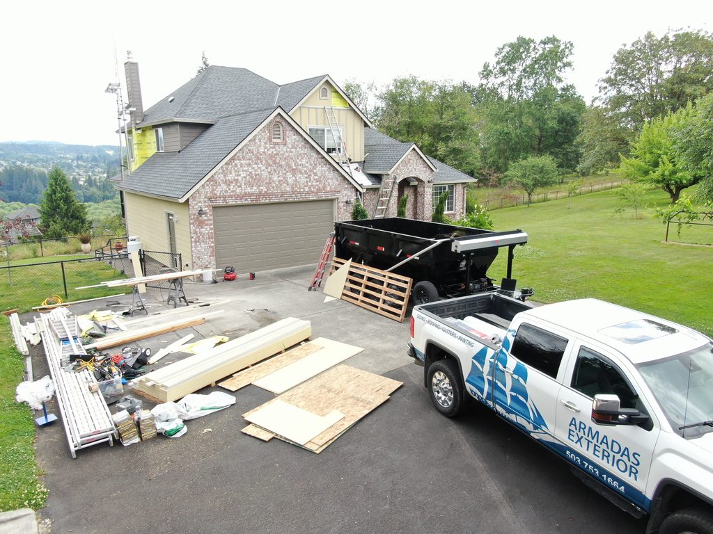 Crew transition from roofing to siding