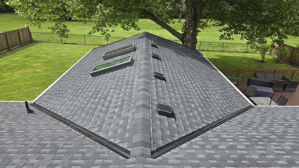 Solar-powered VELUX skylights installed on the new roof in Happy Valley